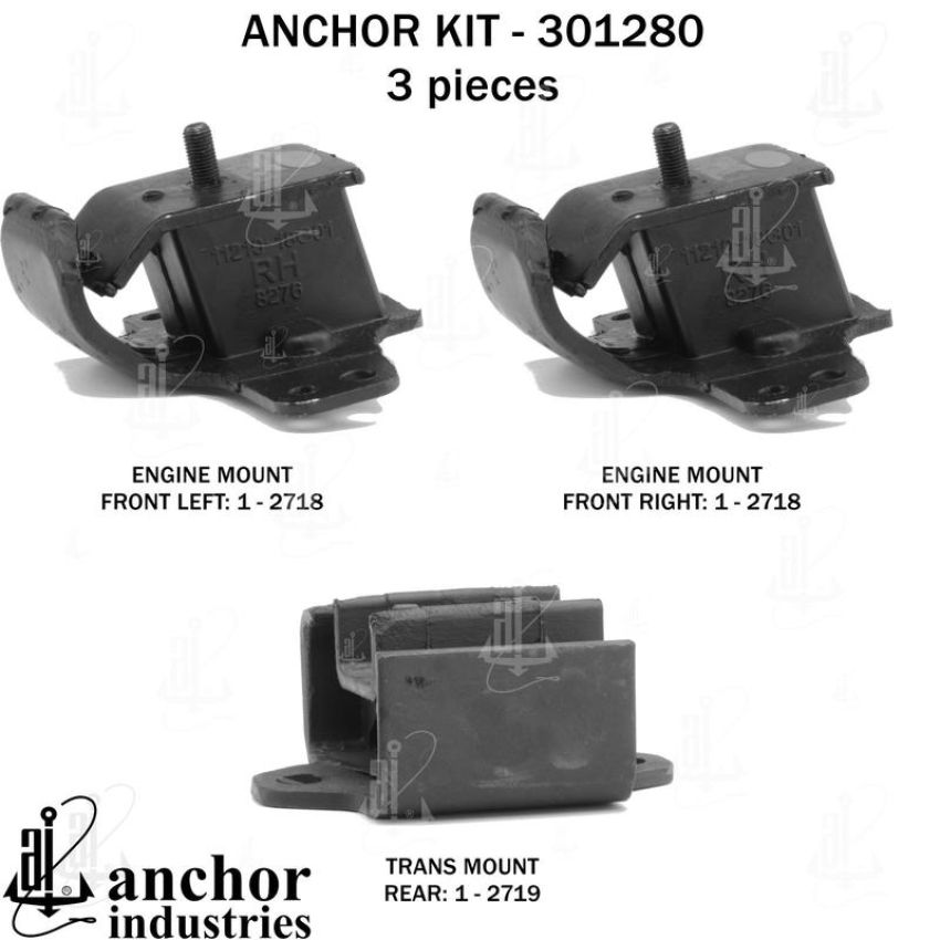 ANCHOR MOUNTS 301280 ENGINE MNT KIT