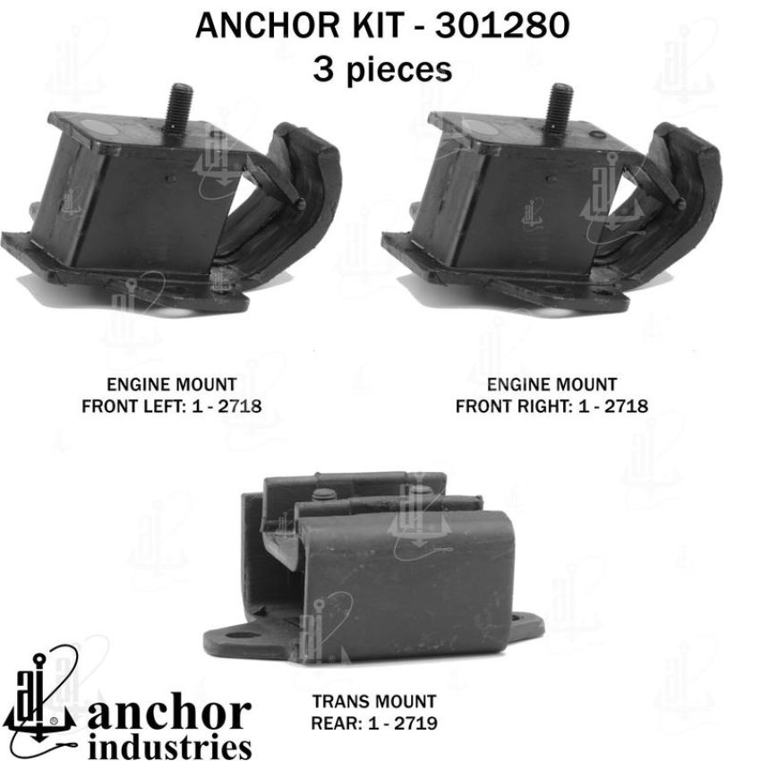 ANCHOR MOUNTS 301280 ENGINE MNT KIT