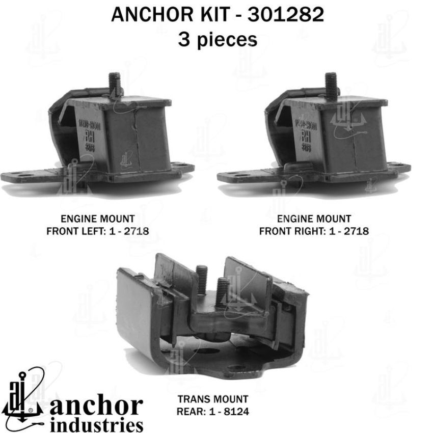 ANCHOR MOUNTS 301282 ENGINE MNT KIT