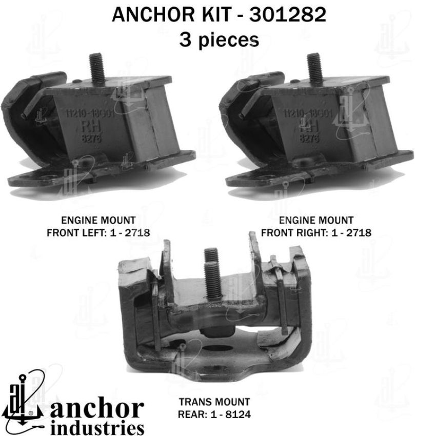 ANCHOR MOUNTS 301282 ENGINE MNT KIT