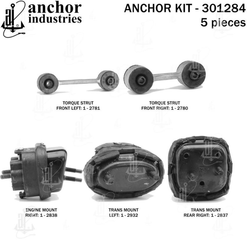 ANCHOR MOUNTS 301284 ENGINE MNT KIT