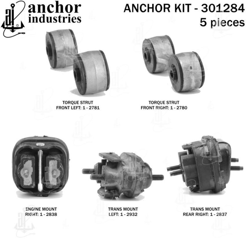 ANCHOR MOUNTS 301284 ENGINE MNT KIT