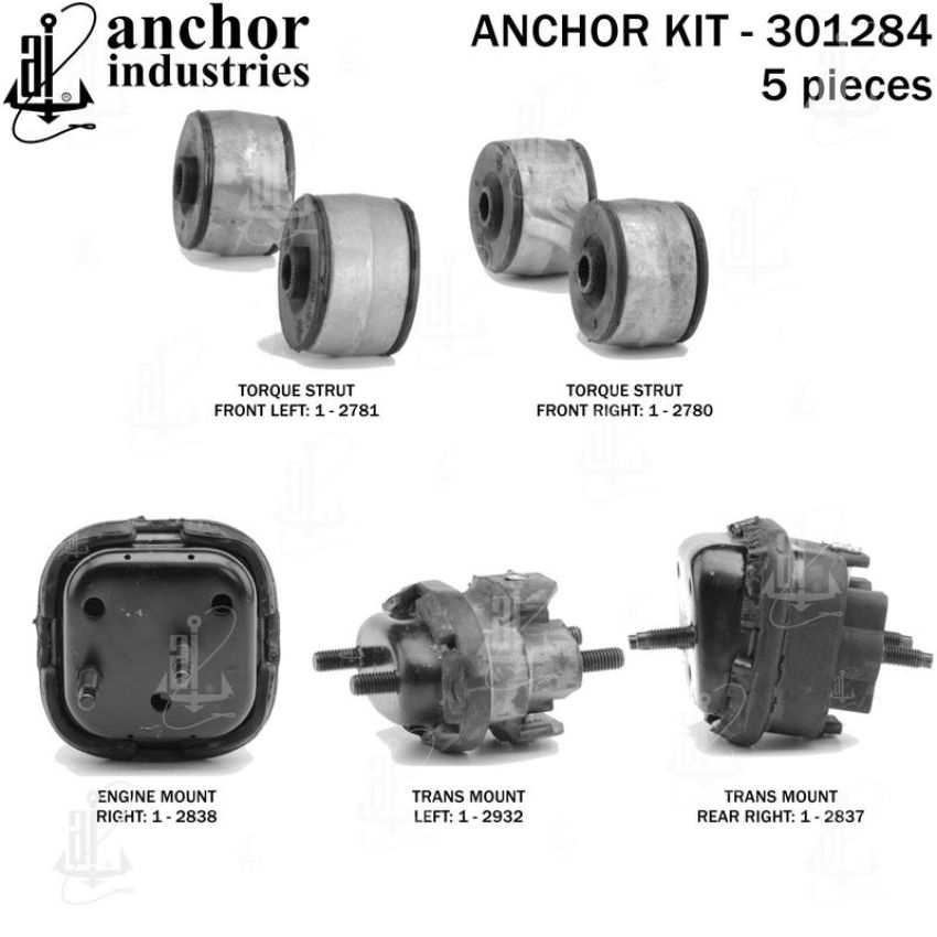 ANCHOR MOUNTS 301284 ENGINE MNT KIT