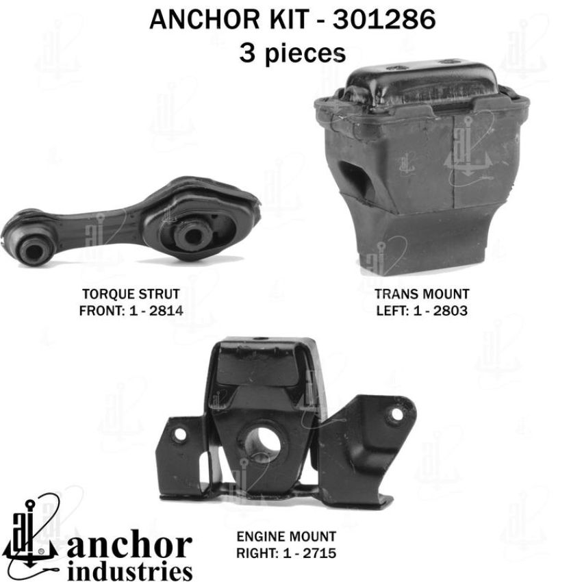 ANCHOR MOUNTS 301286 ENGINE MNT KIT