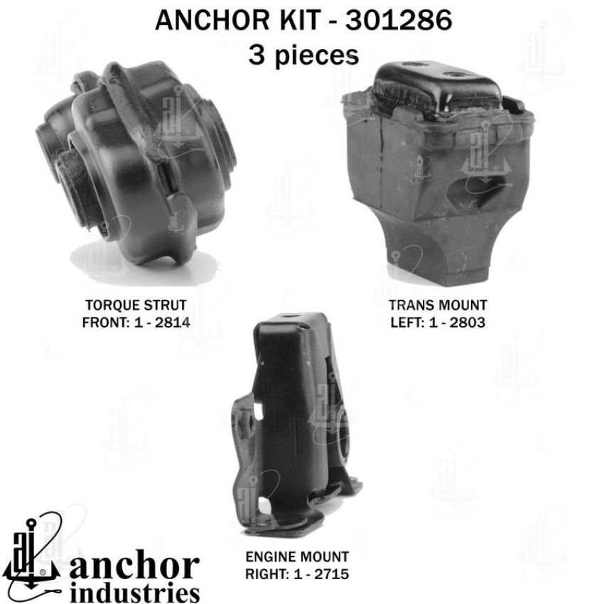 ANCHOR MOUNTS 301286 ENGINE MNT KIT