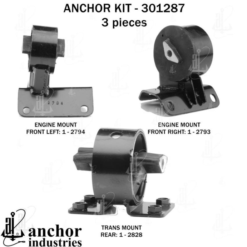 ANCHOR MOUNTS 301287 ENGINE MNT KIT