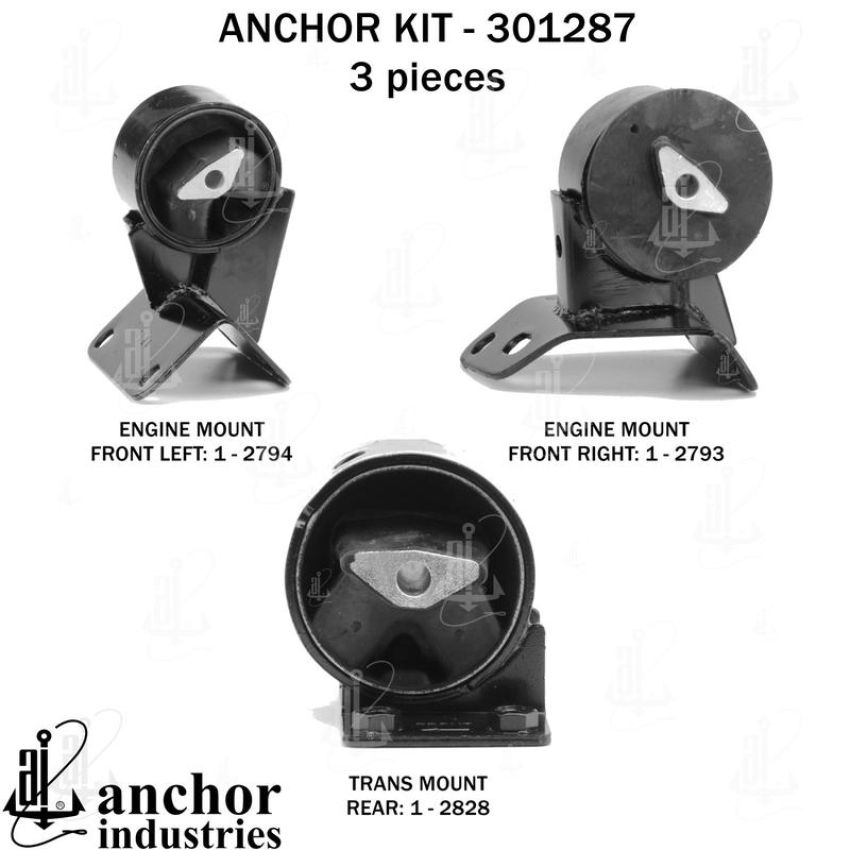 ANCHOR MOUNTS 301287 ENGINE MNT KIT