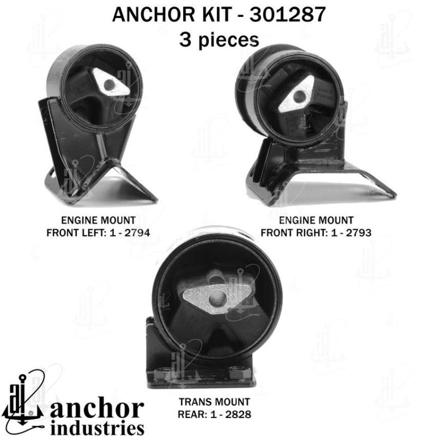 ANCHOR MOUNTS 301287 ENGINE MNT KIT