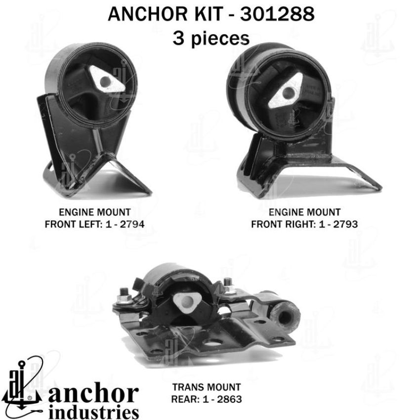 ANCHOR MOUNTS 301288 ENGINE MNT KIT