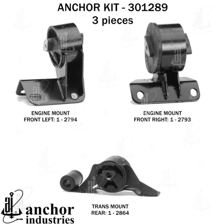 ANCHOR MOUNTS 301289 ENGINE MNT KIT