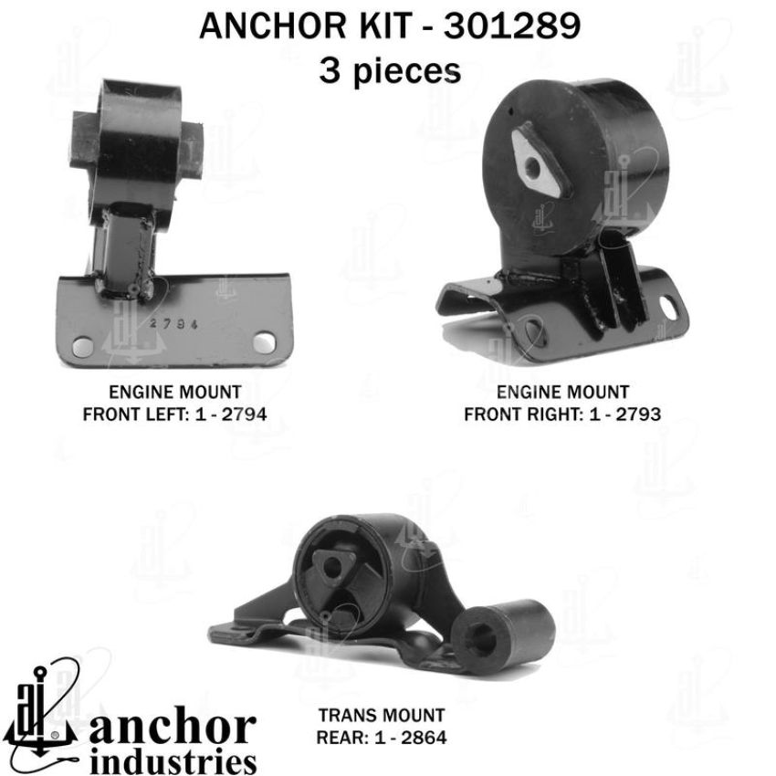 ANCHOR MOUNTS 301289 ENGINE MNT KIT
