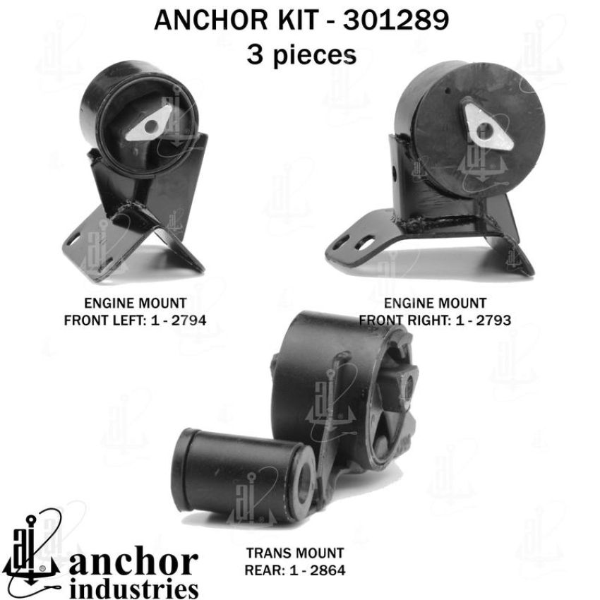 ANCHOR MOUNTS 301289 ENGINE MNT KIT