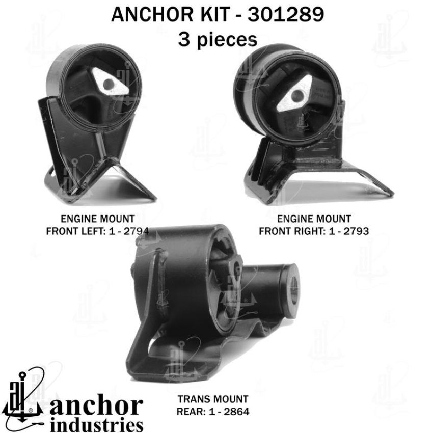 ANCHOR MOUNTS 301289 ENGINE MNT KIT