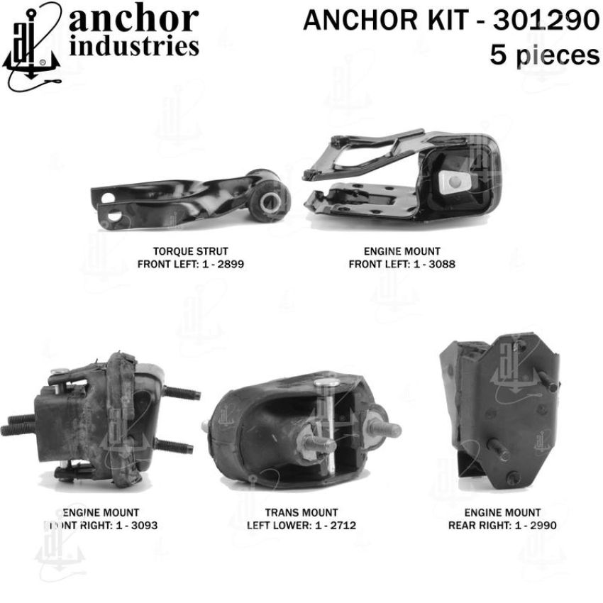 ANCHOR MOUNTS 301290 ENGINE MNT KIT