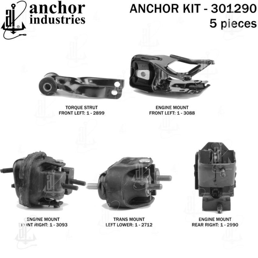ANCHOR MOUNTS 301290 ENGINE MNT KIT
