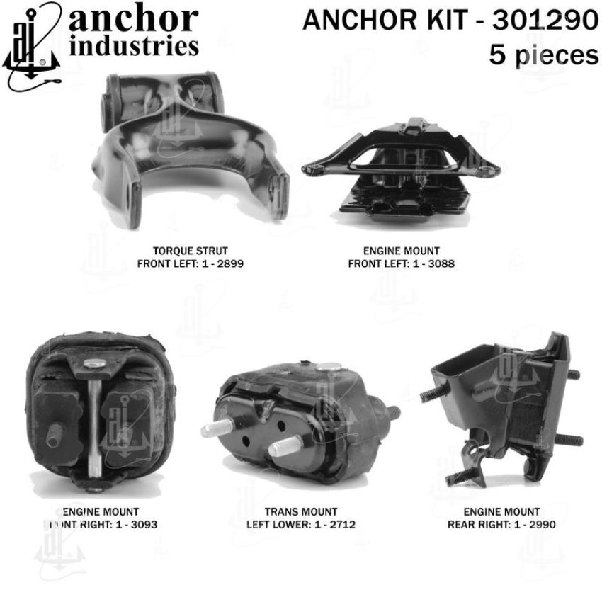 ANCHOR MOUNTS 301290 ENGINE MNT KIT