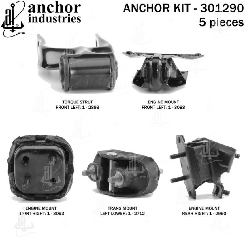 ANCHOR MOUNTS 301290 ENGINE MNT KIT