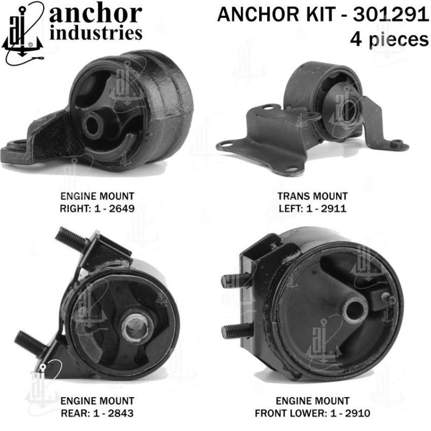 ANCHOR MOUNTS 301291 ENGINE MNT KIT