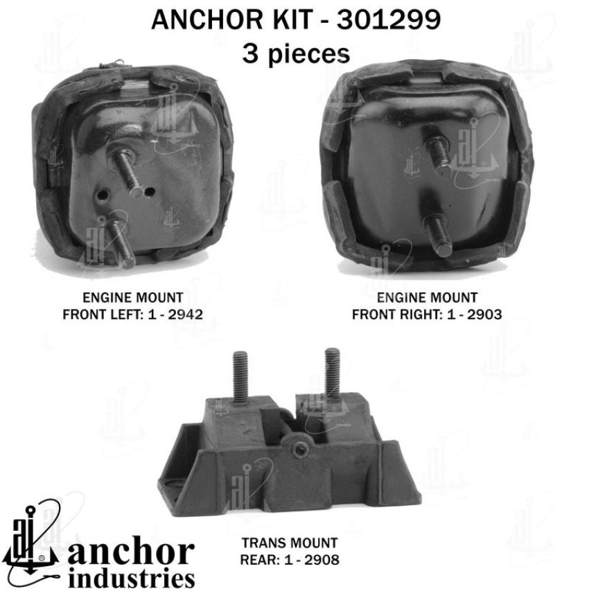 ANCHOR MOUNTS 301299 ENGINE MNT KIT
