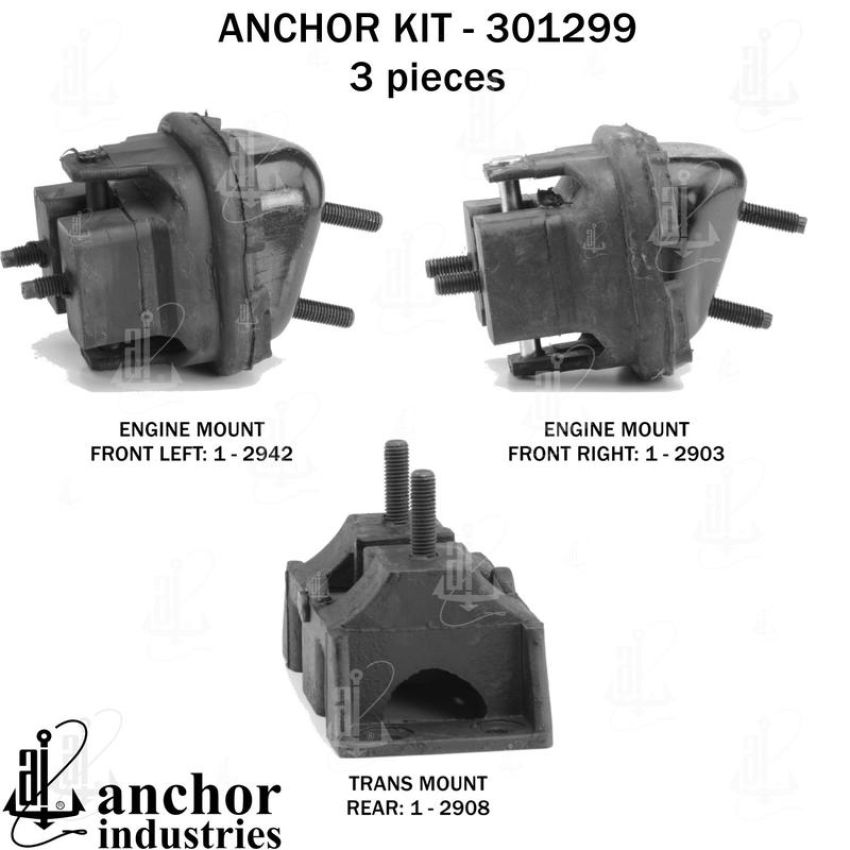 ANCHOR MOUNTS 301299 ENGINE MNT KIT