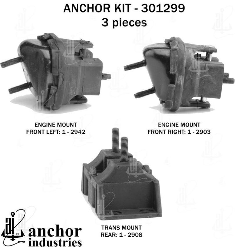 ANCHOR MOUNTS 301299 ENGINE MNT KIT