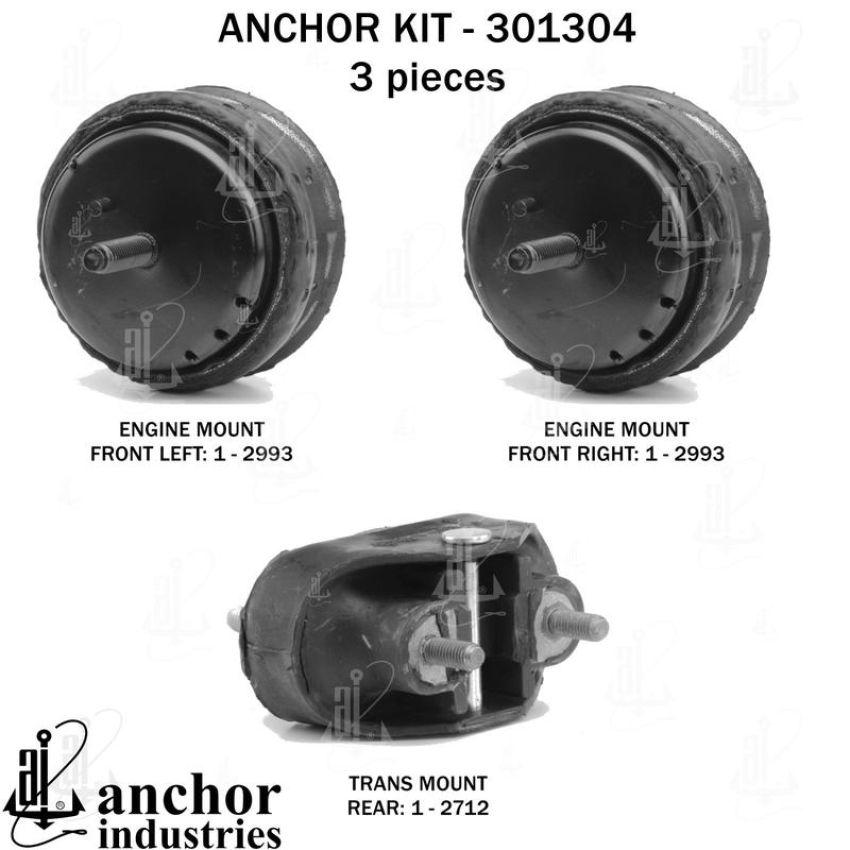 ANCHOR MOUNTS 301304 ENGINE MNT KIT