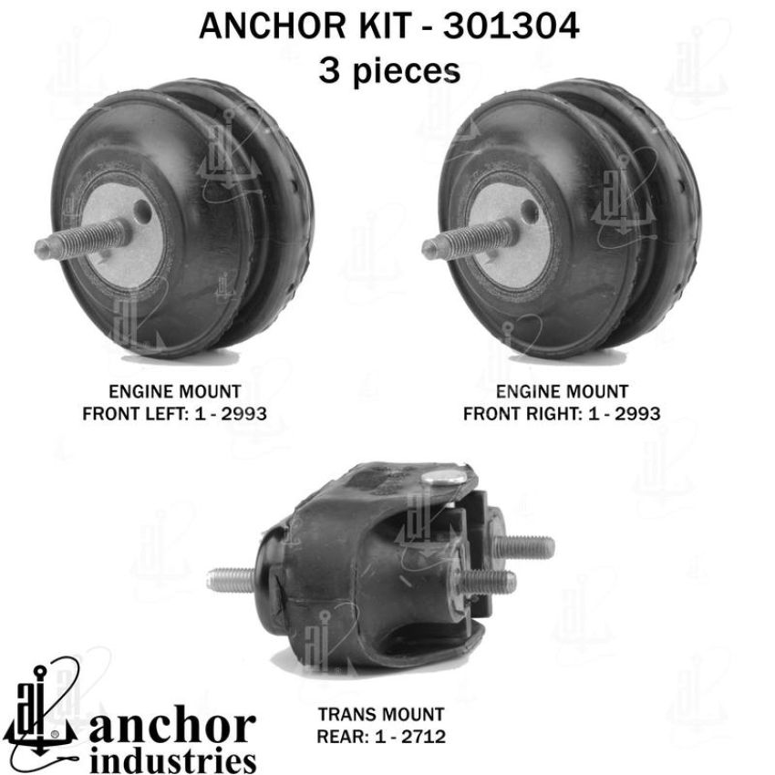 ANCHOR MOUNTS 301304 ENGINE MNT KIT