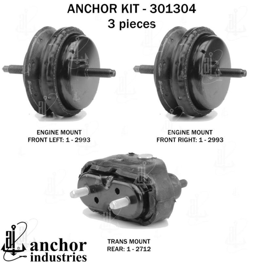 ANCHOR MOUNTS 301304 ENGINE MNT KIT