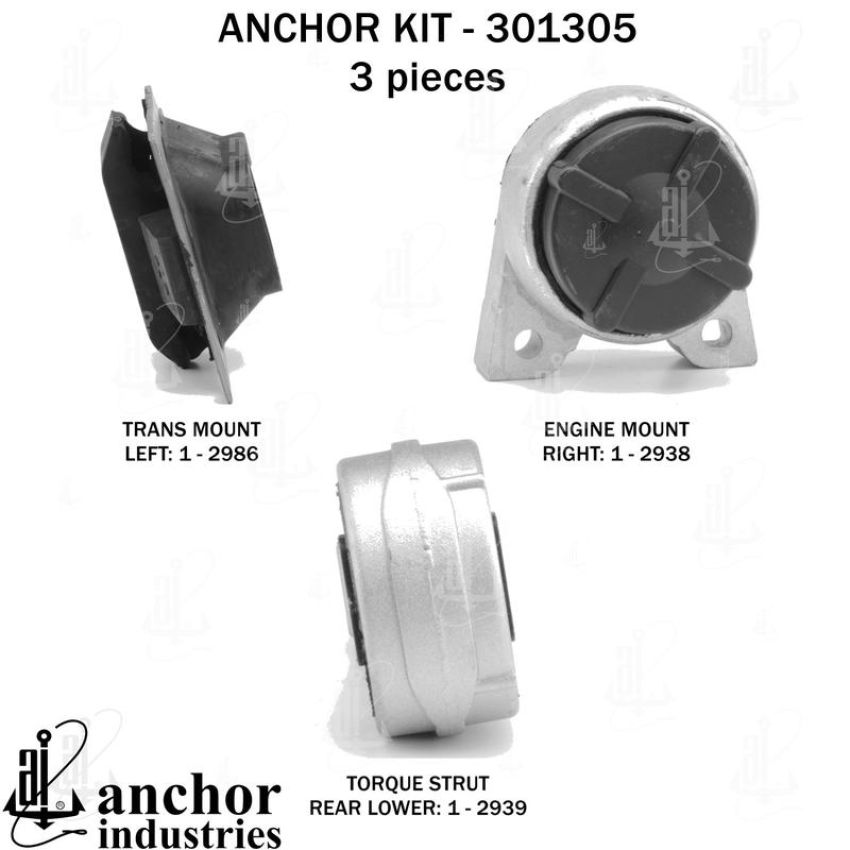 ANCHOR MOUNTS 301305 ENGINE MNT KIT