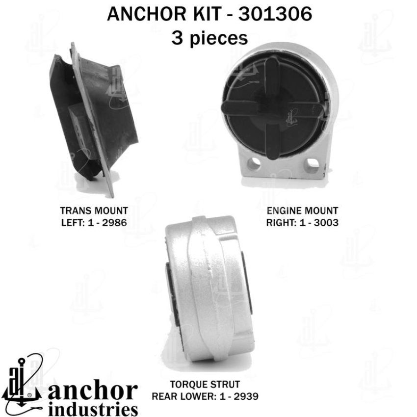 ANCHOR MOUNTS 301306 ENGINE MNT KIT