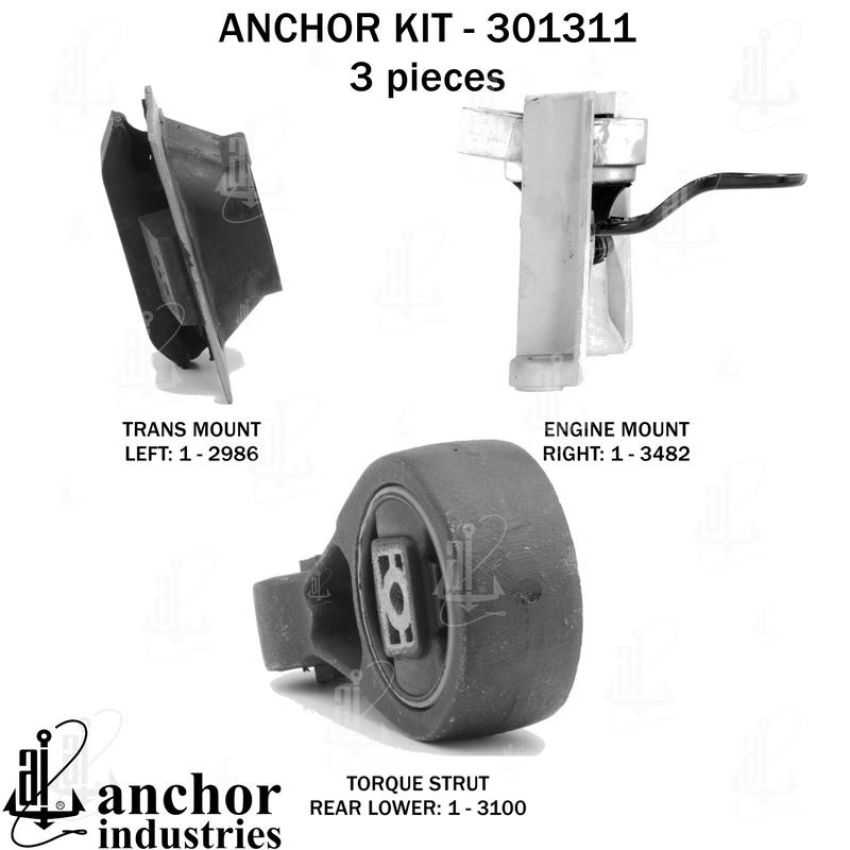 ANCHOR MOUNTS 301311 ENGINE MNT KIT