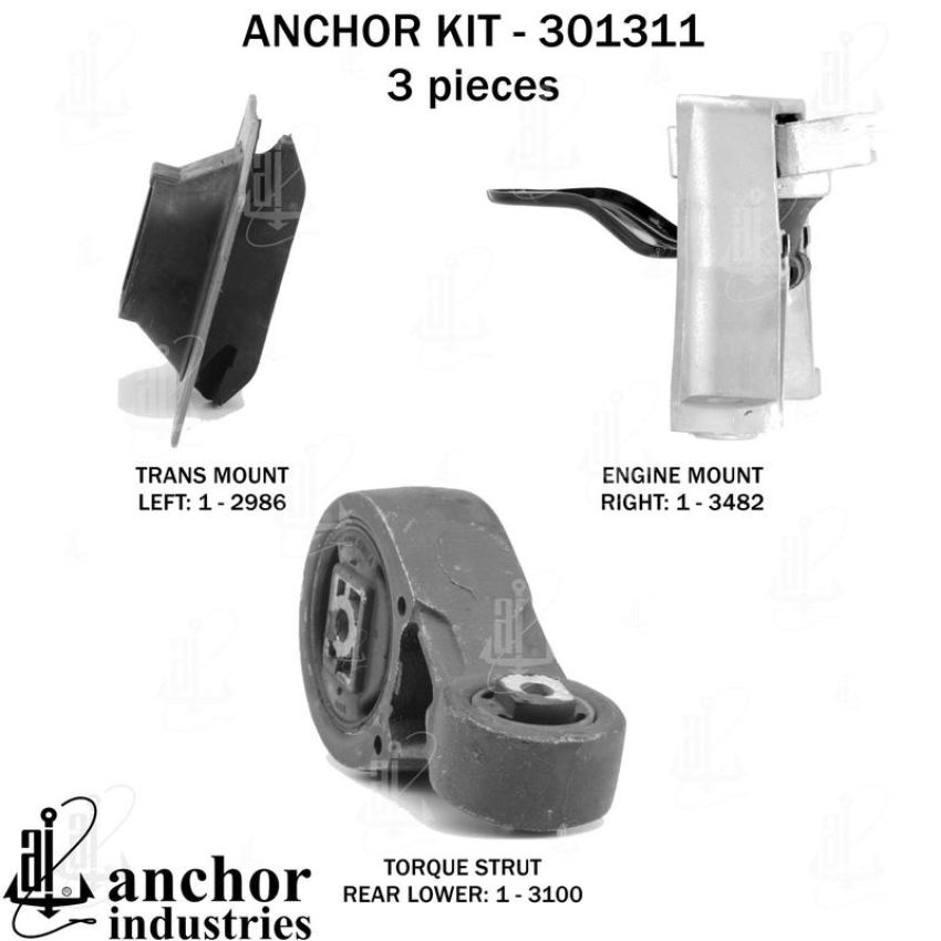 ANCHOR MOUNTS 301311 ENGINE MNT KIT