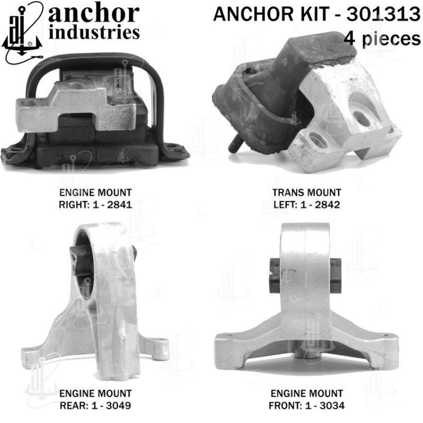 ANCHOR MOUNTS 301313 ENGINE MNT KIT