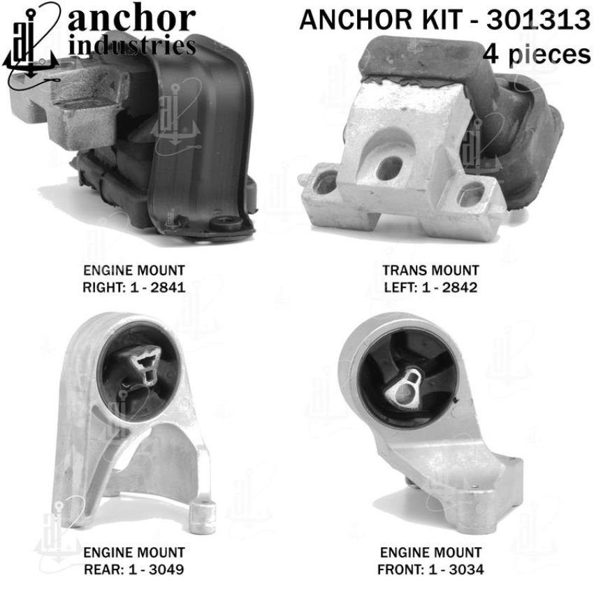 ANCHOR MOUNTS 301313 ENGINE MNT KIT