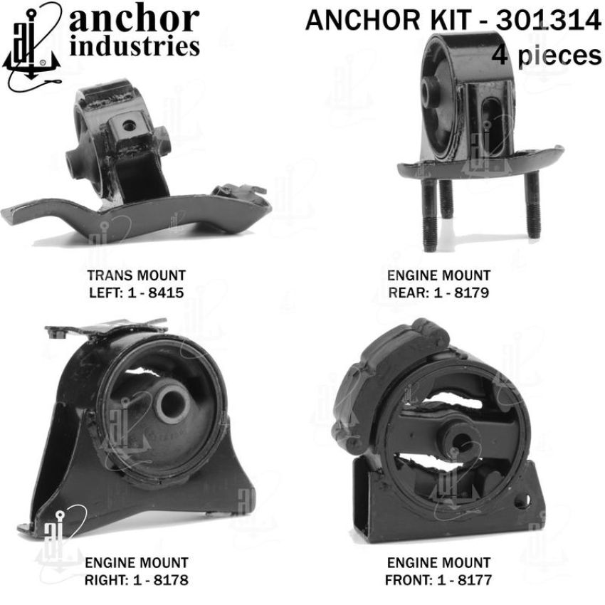 ANCHOR MOUNTS 301314 ENGINE MNT KIT