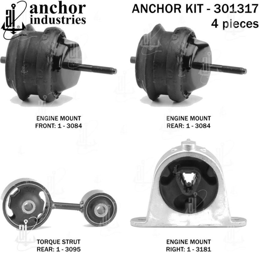 ANCHOR MOUNTS 301317 ENGINE MNT KIT