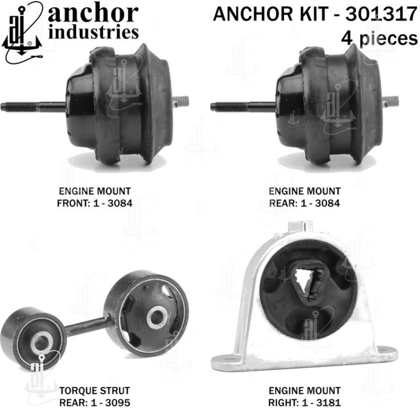 ANCHOR MOUNTS 301317 ENGINE MNT KIT
