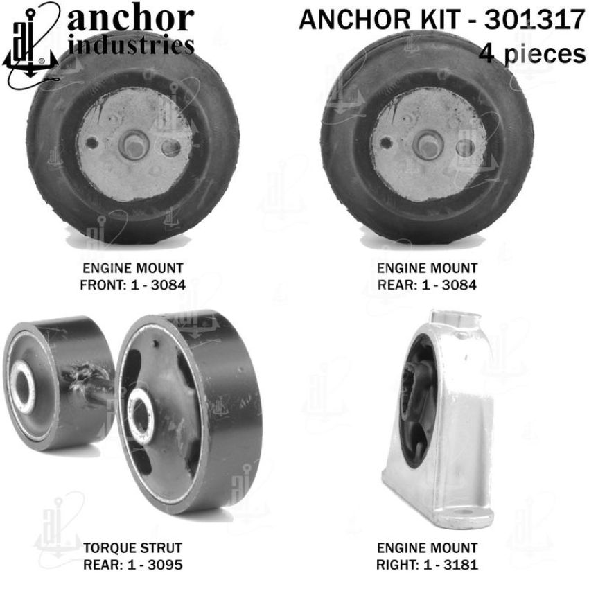 ANCHOR MOUNTS 301317 ENGINE MNT KIT