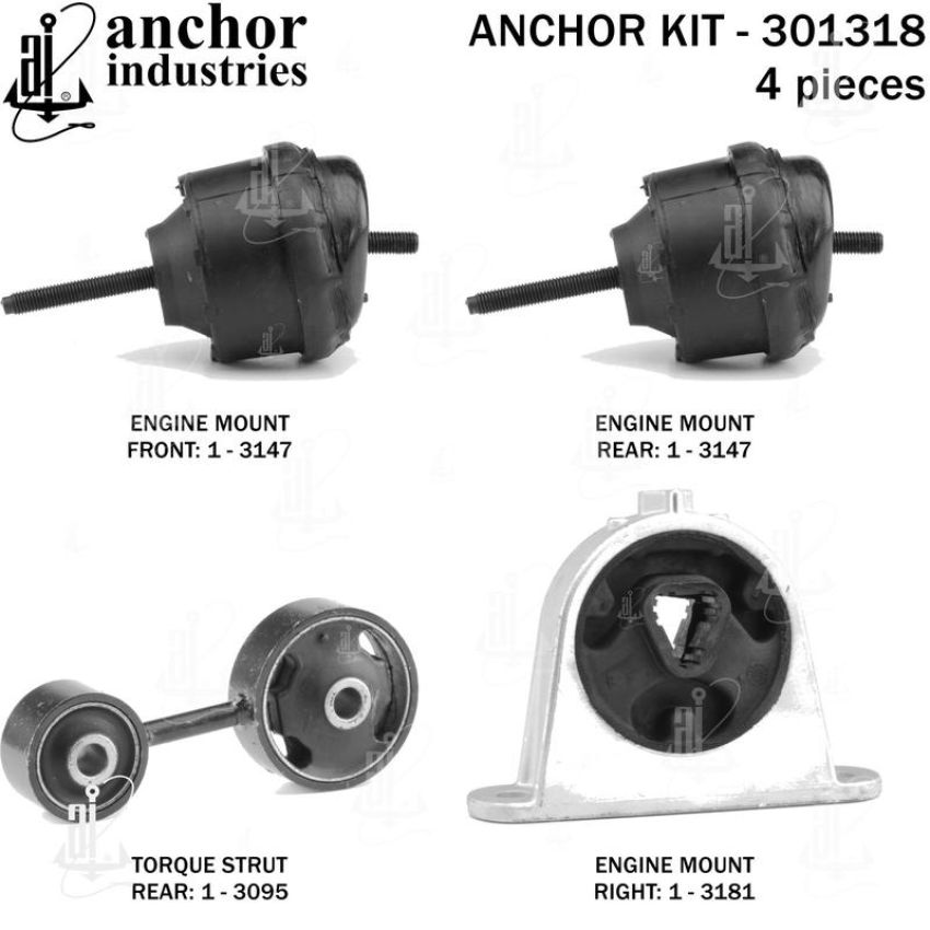 ANCHOR MOUNTS 301318 ENGINE MNT KIT