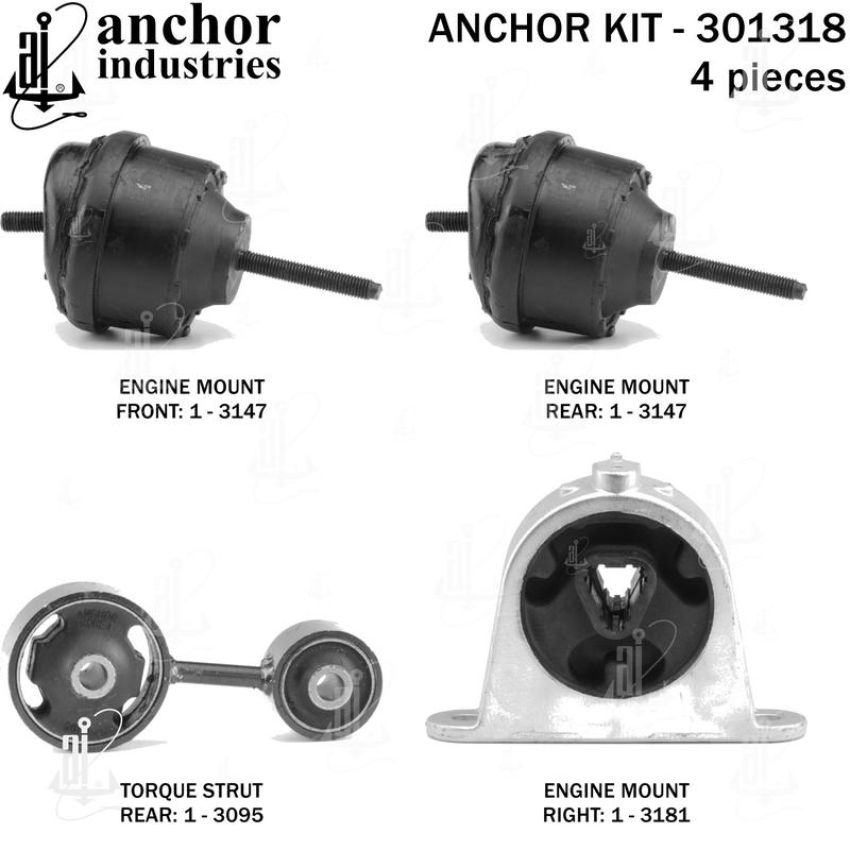 ANCHOR MOUNTS 301318 ENGINE MNT KIT