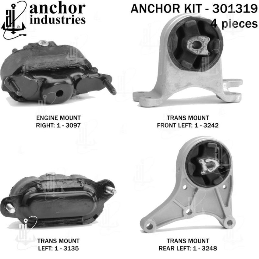 ANCHOR MOUNTS 301319 ENGINE MNT KIT