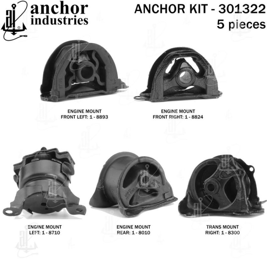 ANCHOR MOUNTS 301322 ENGINE MNT KIT