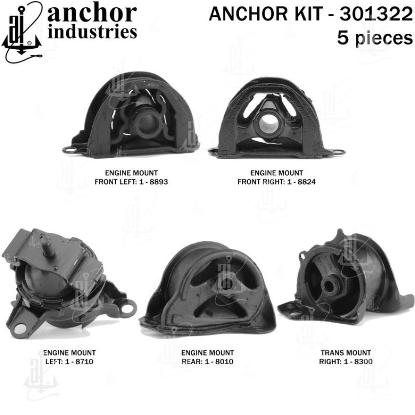 ANCHOR MOUNTS 301322 ENGINE MNT KIT