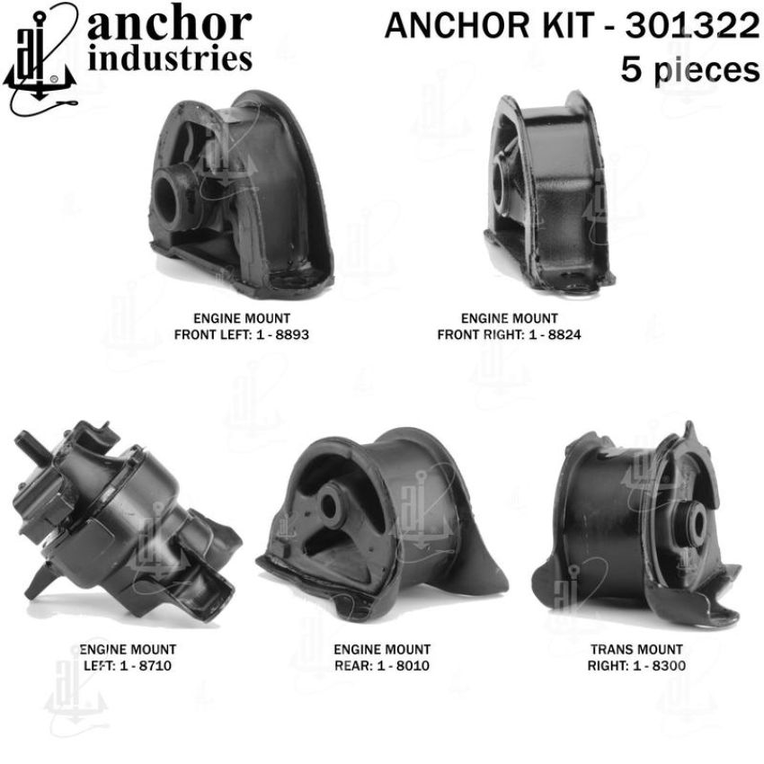 ANCHOR MOUNTS 301322 ENGINE MNT KIT