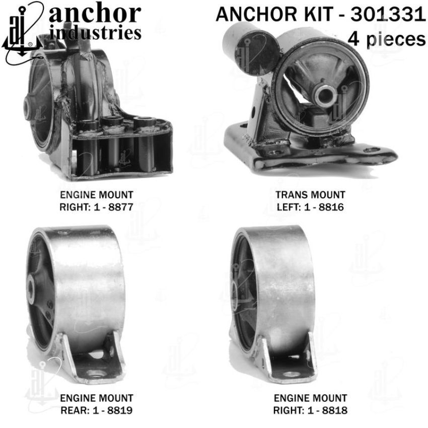 ANCHOR MOUNTS 301331 ENGINE MNT KIT
