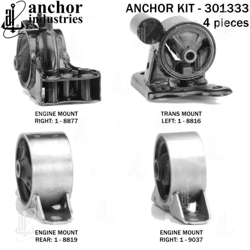 ANCHOR MOUNTS 301333 ENGINE MNT KIT