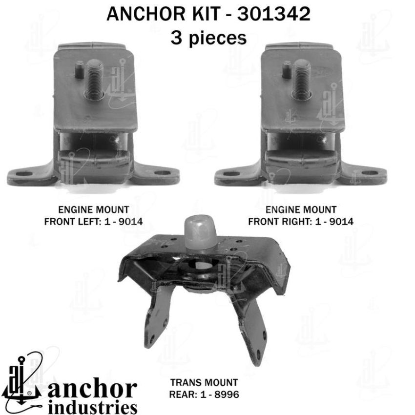 ANCHOR MOUNTS 301342 ENGINE MNT KIT
