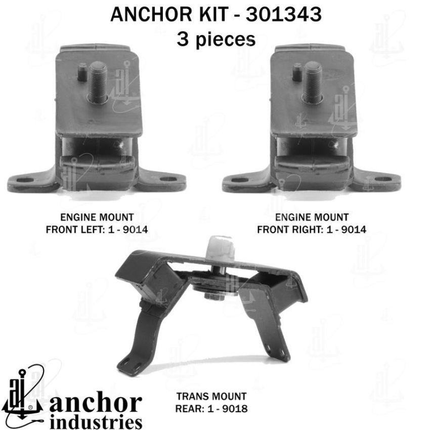 ANCHOR MOUNTS 301343 ENGINE MNT KIT