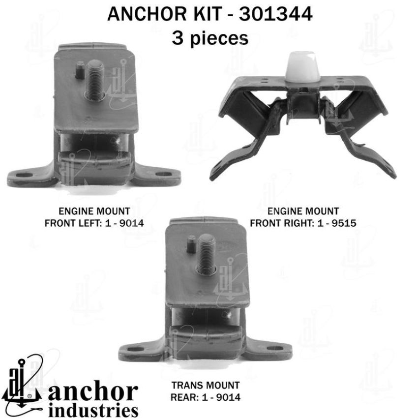 ANCHOR MOUNTS 301344 ENGINE MNT KIT