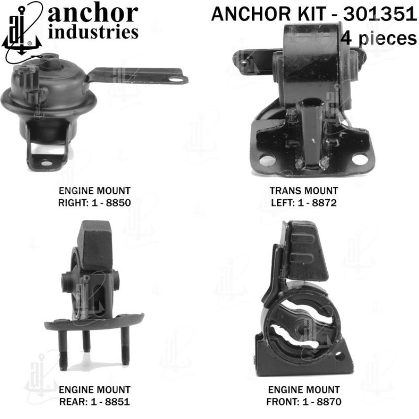 ANCHOR MOUNTS 301351 ENGINE MNT KIT